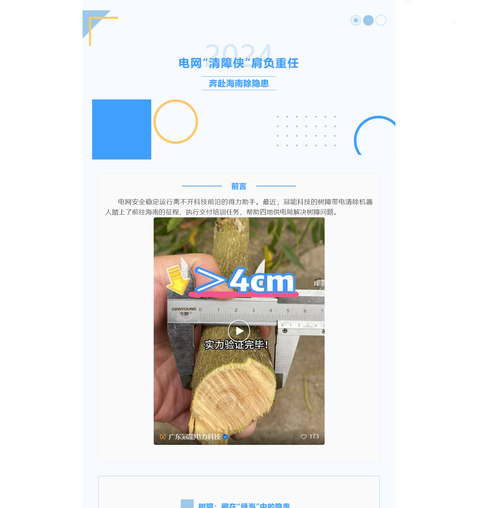 電網(wǎng)“清障俠”肩負(fù)重任，奔赴海南除隱患